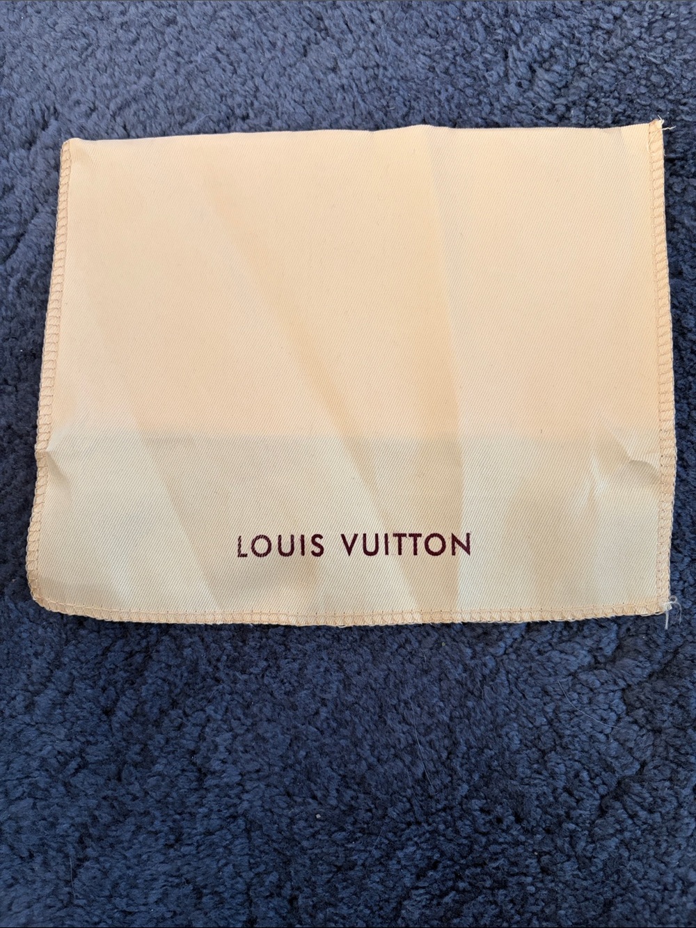 Designer- like  Beige Dust Pouch with Brown Logo